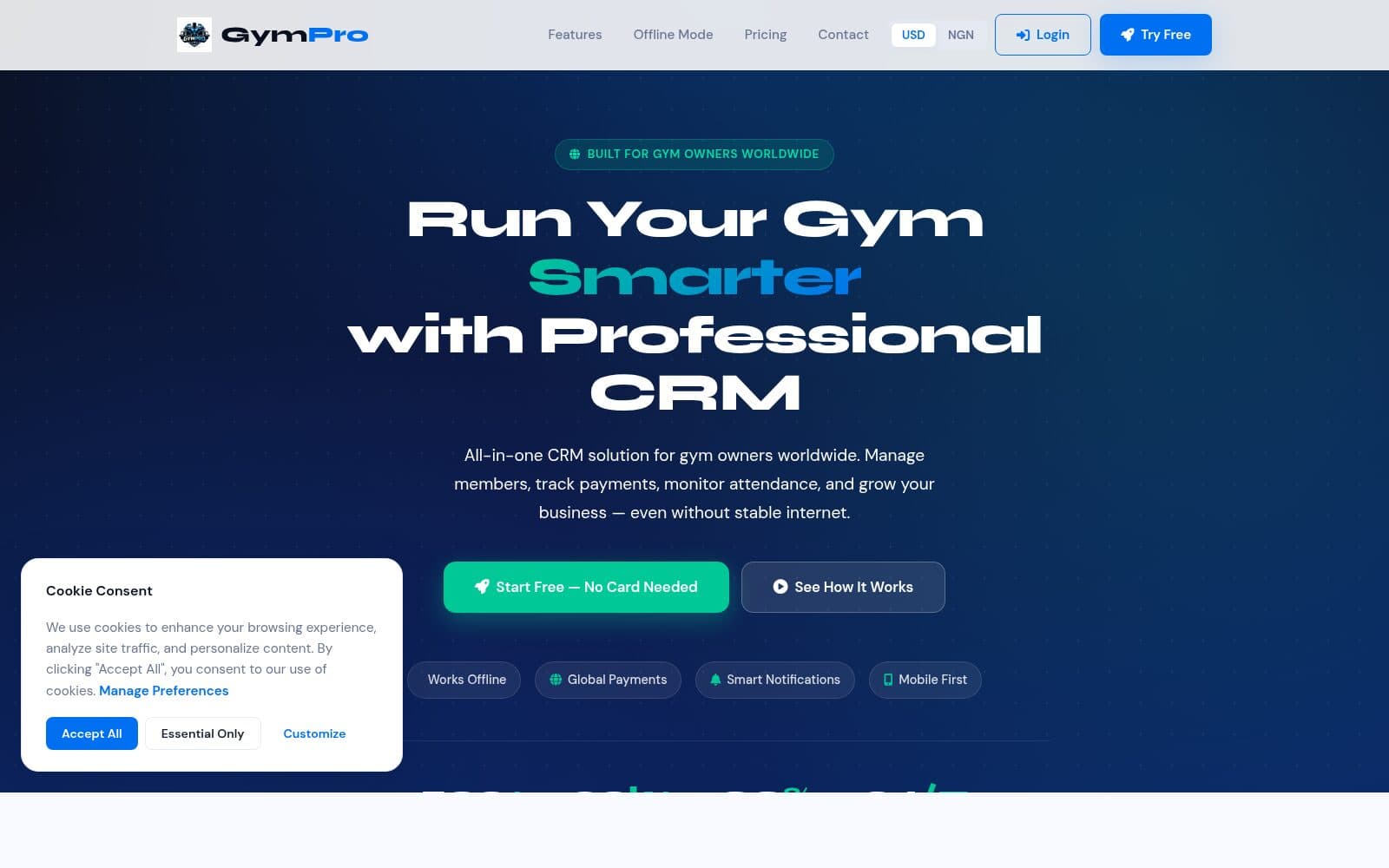 GymProHub SaaS platform